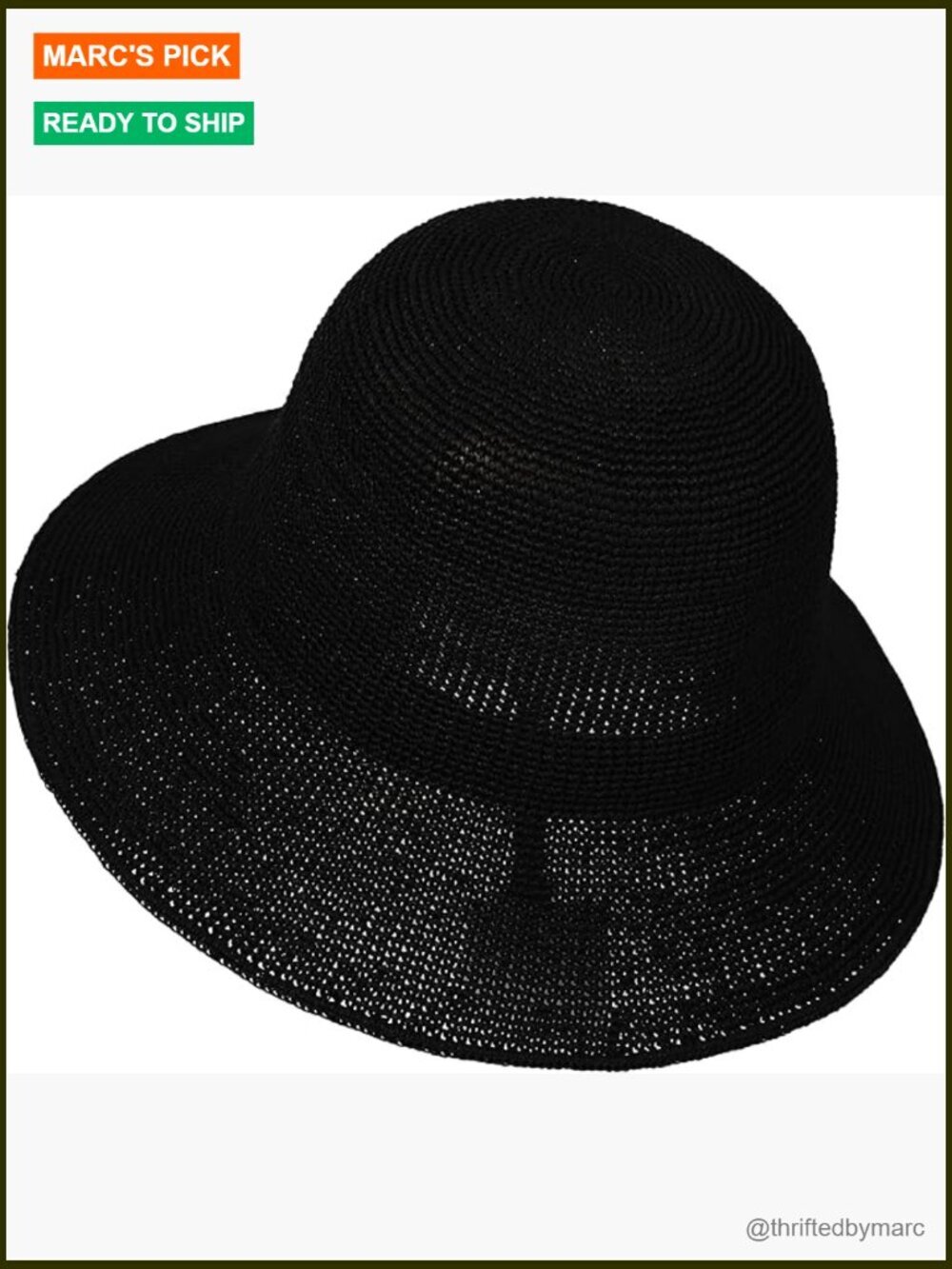Hand Woven Straw Bucket Hat UPF 50+ Foldable Travel Sun Hat - Picture 1 of 7